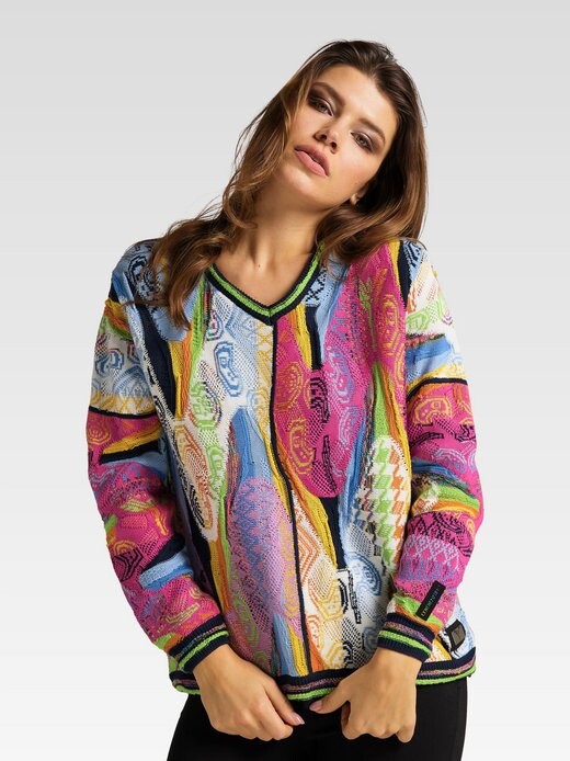 Жаккардовый свитер куртони Carlo Colucci, синий
Жаккардовый свитер куртони Carlo Colucci, синий