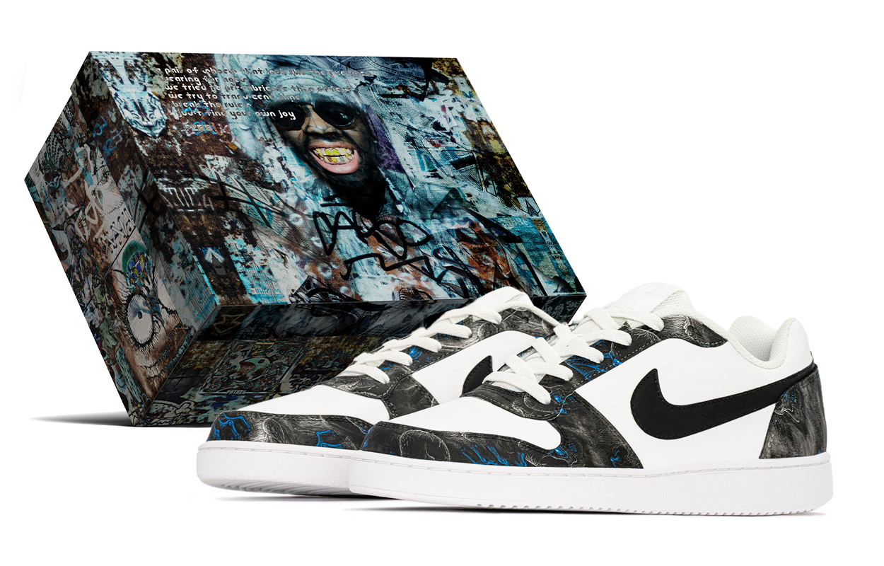 Nike Износостойкие дышащие низкие кроссовки для скейтбординга EBERNON, мужские, черно-белые 
Nike Износостойкие дышащие низкие кроссовки для скейтбординга EBERNON, мужские, черно-белые