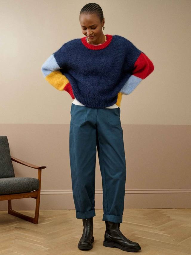 Джемпер из мохера с цветными блоками Brora, Navy
Джемпер из мохера с цветными блоками Brora, Navy