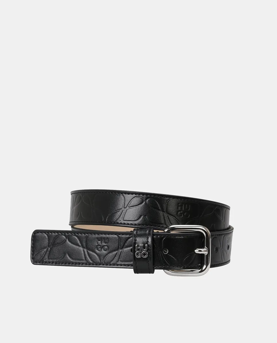 Женский кожаный ремень гладкий с пряжкой Hugo, черный
Женский кожаный ремень гладкий с пряжкой Hugo, черный