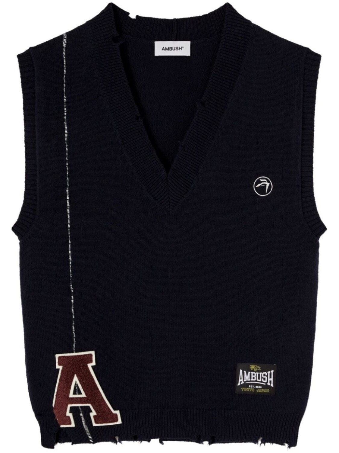 AMBUSH вязаный жилет с необработанными краями, синий
AMBUSH вязаный жилет с необработанными краями, синий