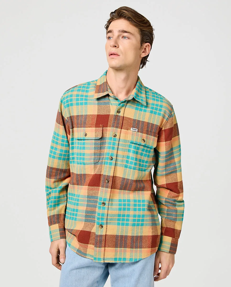 Мужская рубашка свободного кроя с длинными рукавами в клетку Wrangler, бирюзовый
Мужская рубашка свободного кроя с длинными рукавами в клетку Wrangler, бирюзовый
