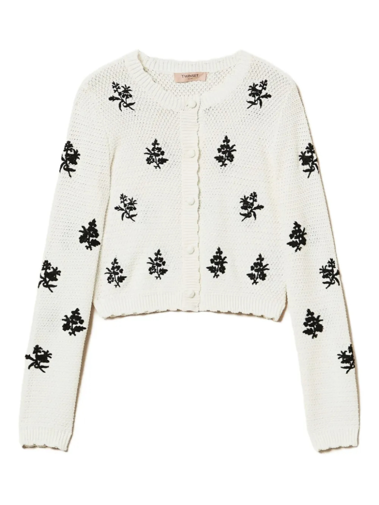 Вышитый вязаный кардиган TWINSET, белый
Вышитый вязаный кардиган TWINSET, белый
