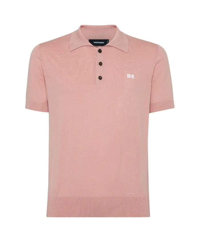 Хлопковая рубашка поло с логотипом d2 Dsquared2, розовый
Хлопковая рубашка поло с логотипом d2 Dsquared2, розовый