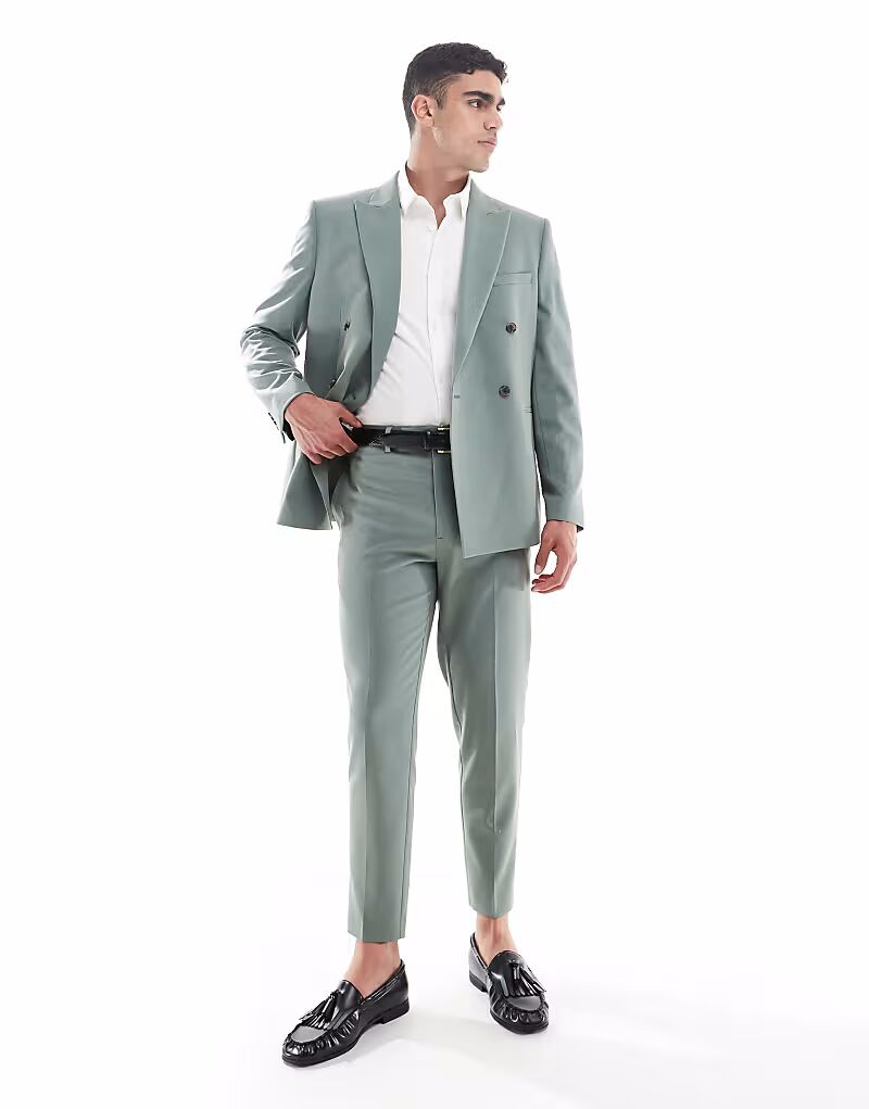 Зауженные брюки ASOS DESIGN зеленого цвета
Зауженные брюки ASOS DESIGN зеленого цвета