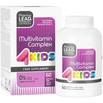 Мультивитаминный комплекс для детей 4 Kids - со вкусом вишни, 60 жевательных конфет Pharmalead 
Мультивитаминный комплекс для детей 4 Kids - со вкусом вишни, 60 жевательных конфет Pharmalead