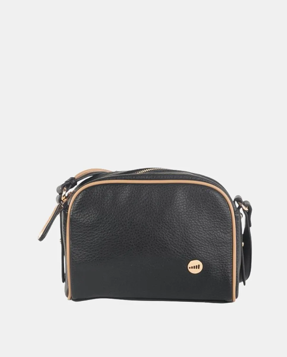 Сумка-багет с застёжкой-молнией в стиле камеры Volum, черный
Сумка-багет с застёжкой-молнией в стиле камеры Volum, черный