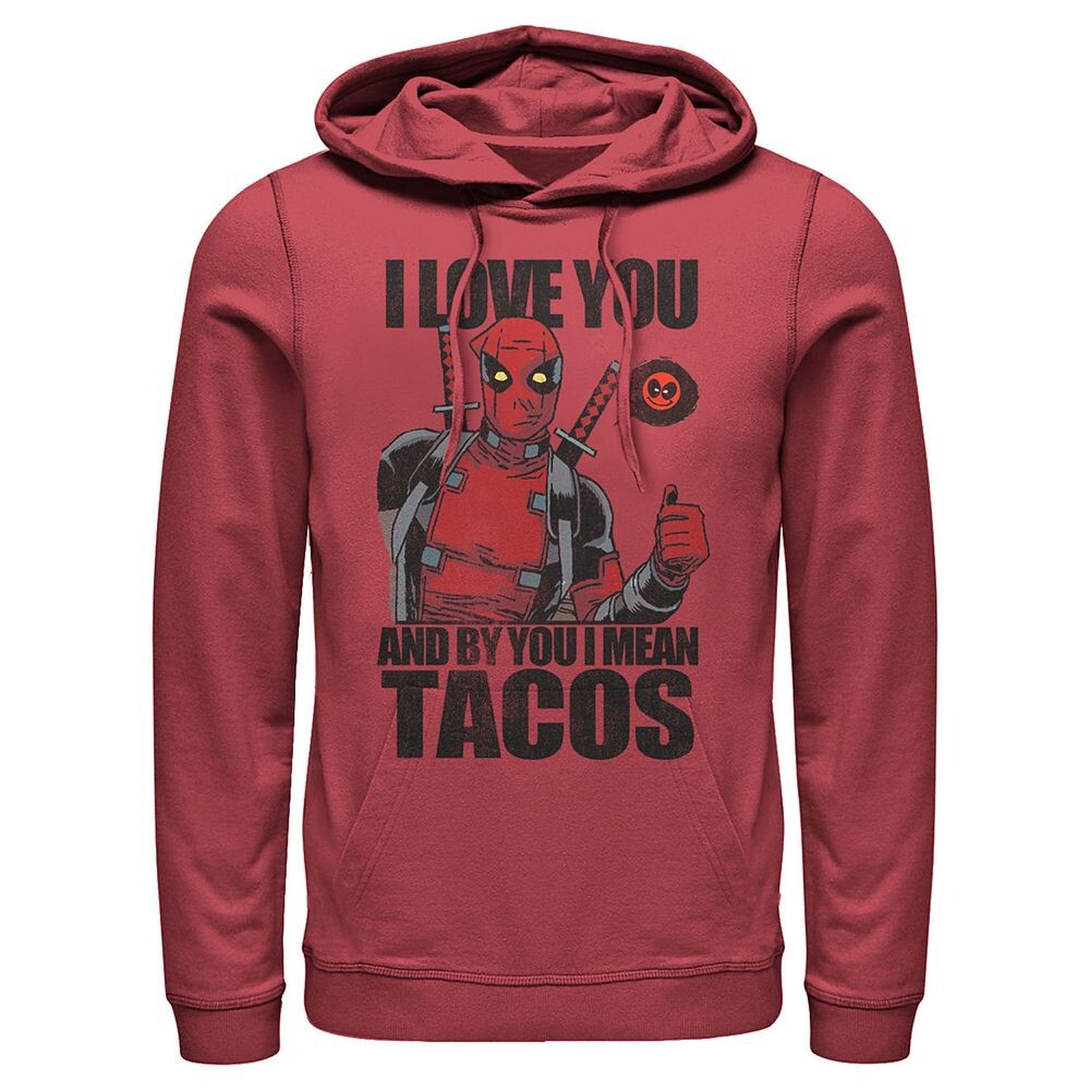 Мужская толстовка с рисунком Marvel's Deadpool I Love You And You I Mean Tacos, красный
Мужская толстовка с рисунком Marvel's Deadpool I Love You And You I Mean Tacos, красный