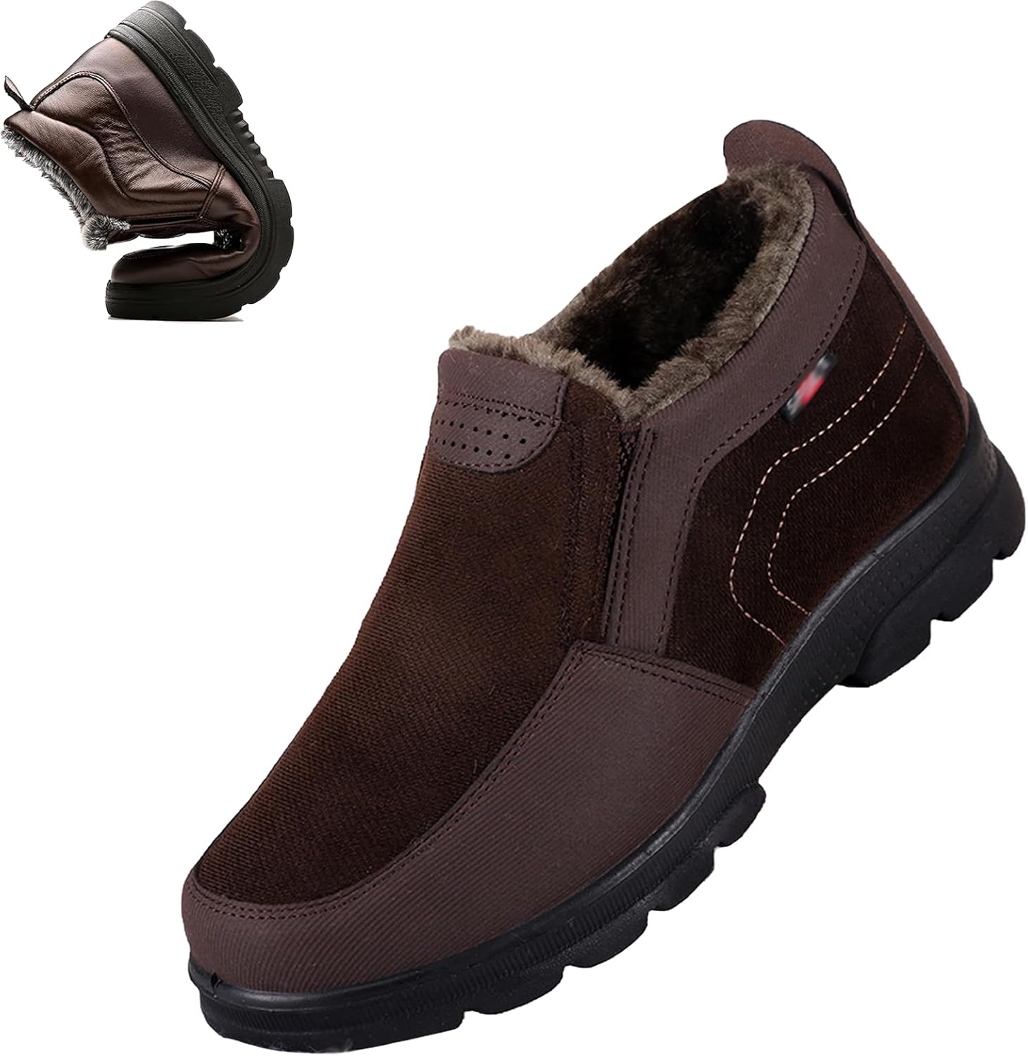 Мужские зимние снегоходные сапоги из кожи с теплой меховой подкладкой, уличные, противоскользящие, удобные, на средний возраст и пожилых, легкие, повседневные лоферы для прогулок Generic, C-coffee
Мужские зимние снегоходные сапоги из кожи с теплой меховой подкладкой, уличные, противоскользящие, удобные, на средний возраст и пожилых, легкие, повседневные лоферы для прогулок Generic, C-coffee