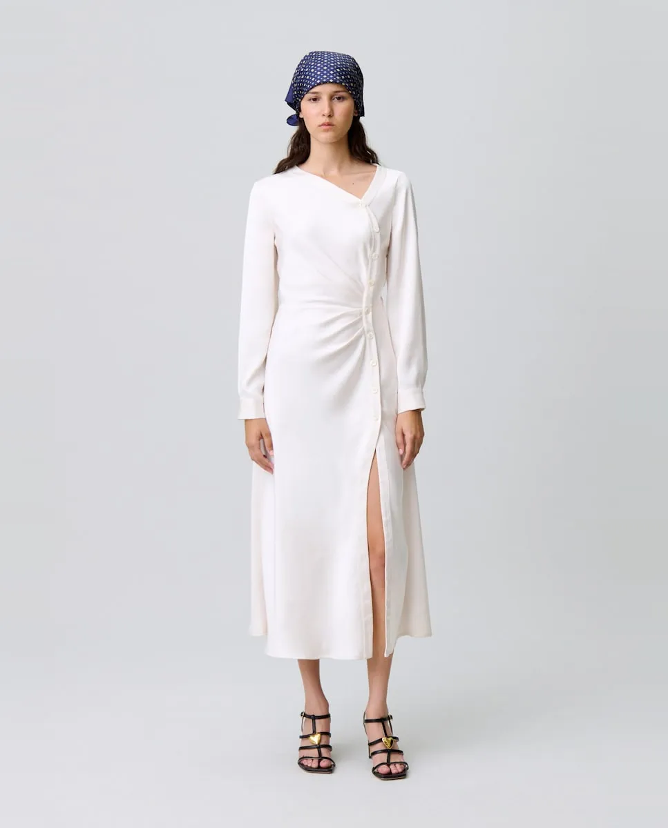 Длинное струящееся сатиновое платье Claudie Pierlot, белый
Длинное струящееся сатиновое платье Claudie Pierlot, белый