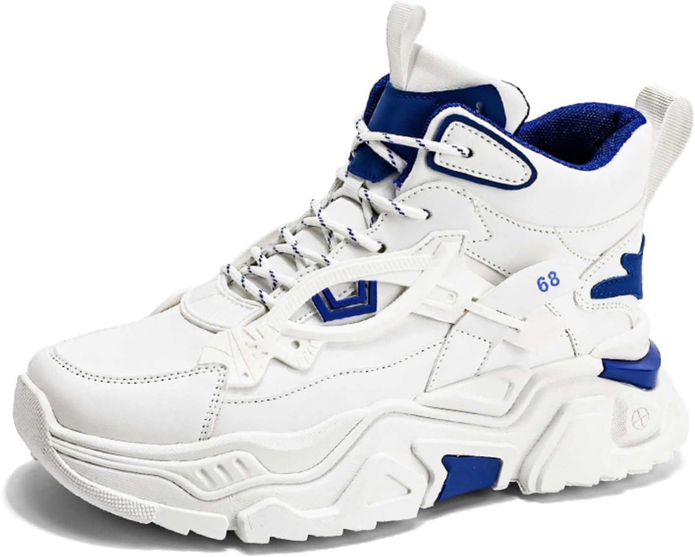 Мужские высокие модные кожаные кроссовки с толстой подошвой, повседневные, на платформе, противоскользящие, для спорта, прогулок, вождения и тенниса Netehadi, белый
Мужские высокие модные кожаные кроссовки с толстой подошвой, повседневные, на платформе, противоскользящие, для спорта, прогулок, вождения и тенниса Netehadi, белый