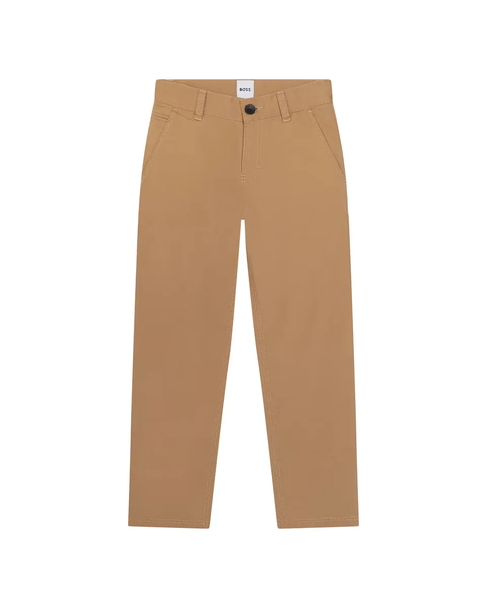 Детские гладкие чиносы с карманами BOSS Kidswear, светло-коричневый
Детские гладкие чиносы с карманами BOSS Kidswear, светло-коричневый
