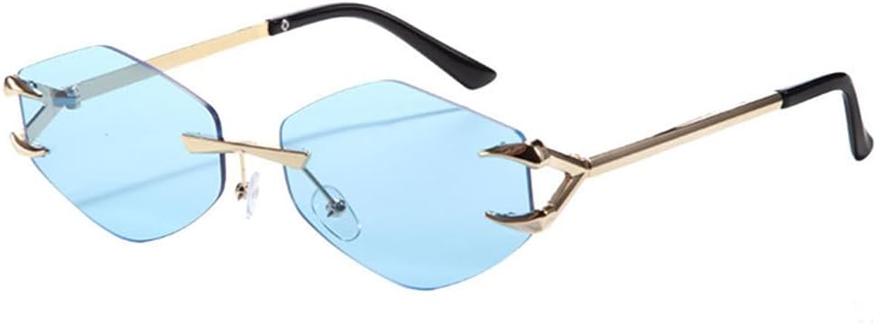 Женские солнцезащитные очки без оправы с металлическими бриллиантами, модные и персонализированные, в маленькой оправе, с декоративными зеркальными линзами, для улицы. Солнцезащитные очки LOVQZAOF, Blue
Женские солнцезащитные очки без оправы с металлическими бриллиантами, модные и персонализированные, в маленькой оправе, с декоративными зеркальными линзами, для улицы. Солнцезащитные очки LOVQZAOF, Blue