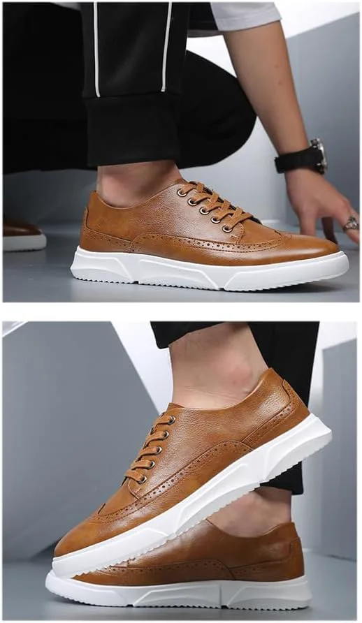 Мужские кожаные броги с крыльями, повседневные оксфорды, модные противоскользящие туфли с круглым носком на шнуровке, платформенные кроссовки, удобная обувь для офиса и повседневного ношения HDFDB, желтый
Мужские кожаные броги с крыльями, повседневные оксфорды, модные противоскользящие туфли с круглым носком на шнуровке, платформенные кроссовки, удобная обувь для офиса и повседневного ношения HDFDB, желтый