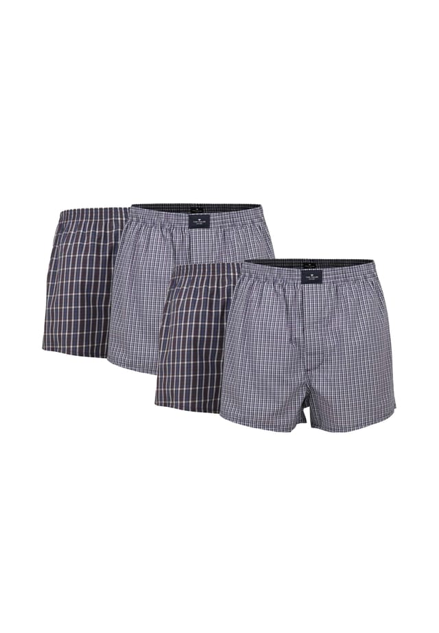 Боксеры комплект из 4 пар - тканые шорты из хлопкового поплина в клетку Tom Tailor, синий
Боксеры комплект из 4 пар - тканые шорты из хлопкового поплина в клетку Tom Tailor, синий
