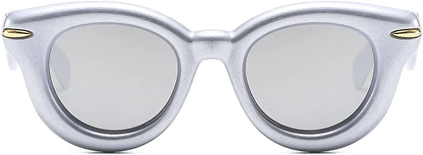 Willochra Y2K Женские модные овальные солнцезащитные очки конфетных цветов Ретро с заклепками Мужские трендовые панк круглые солнцезащитные очки UV400, Silver
Willochra Y2K Женские модные овальные солнцезащитные очки конфетных цветов Ретро с заклепками Мужские трендовые панк круглые солнцезащитные очки UV400, Silver