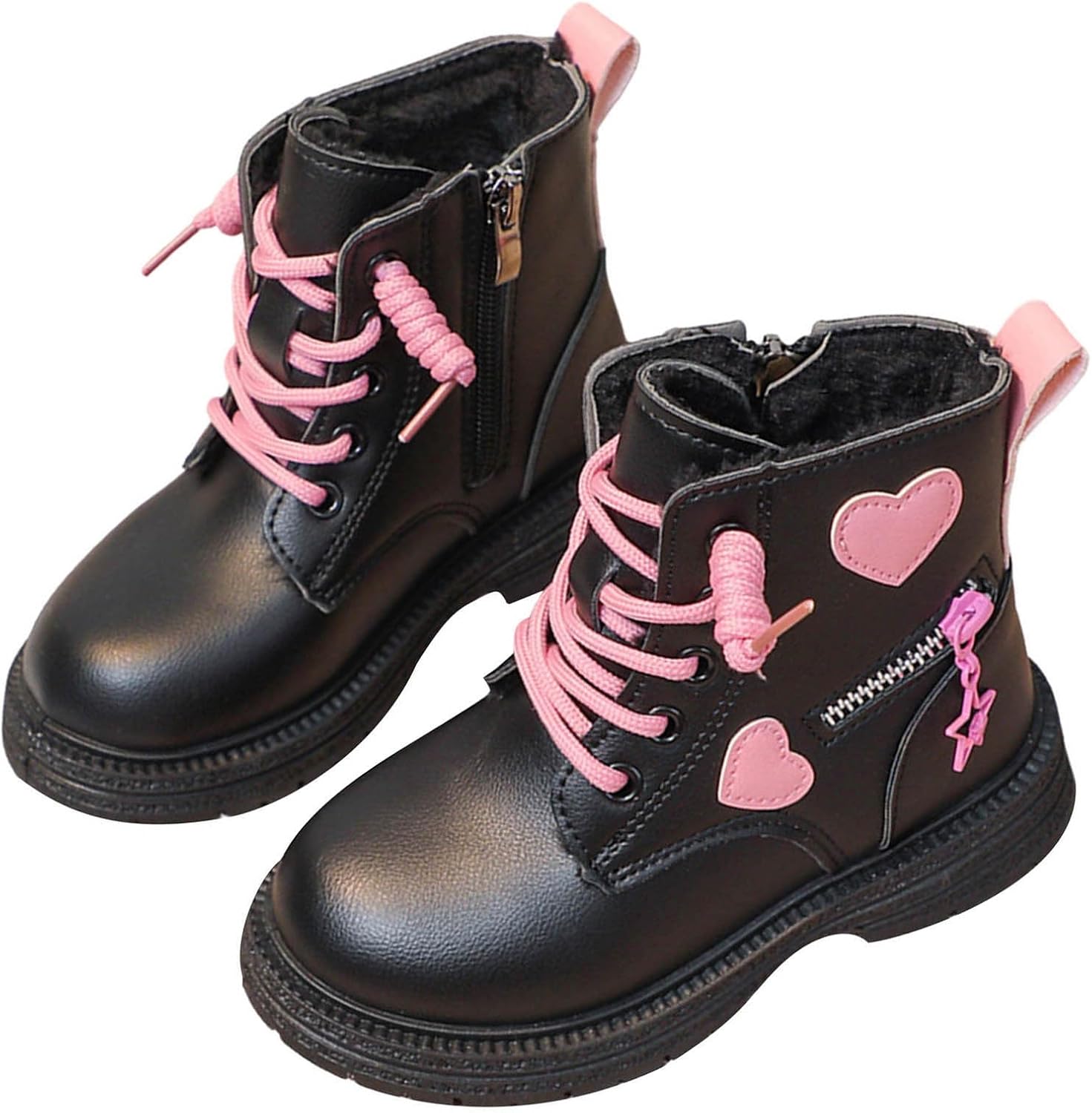 Девочкам Мягкие утепленные утепленные ботинки до щиколотки Милая нашивка в виде сердца Кружевные с боковой молнией Зимние термо-ботинки Generic, Black
Девочкам Мягкие утепленные утепленные ботинки до щиколотки Милая нашивка в виде сердца Кружевные с боковой молнией Зимние термо-ботинки Generic, Black