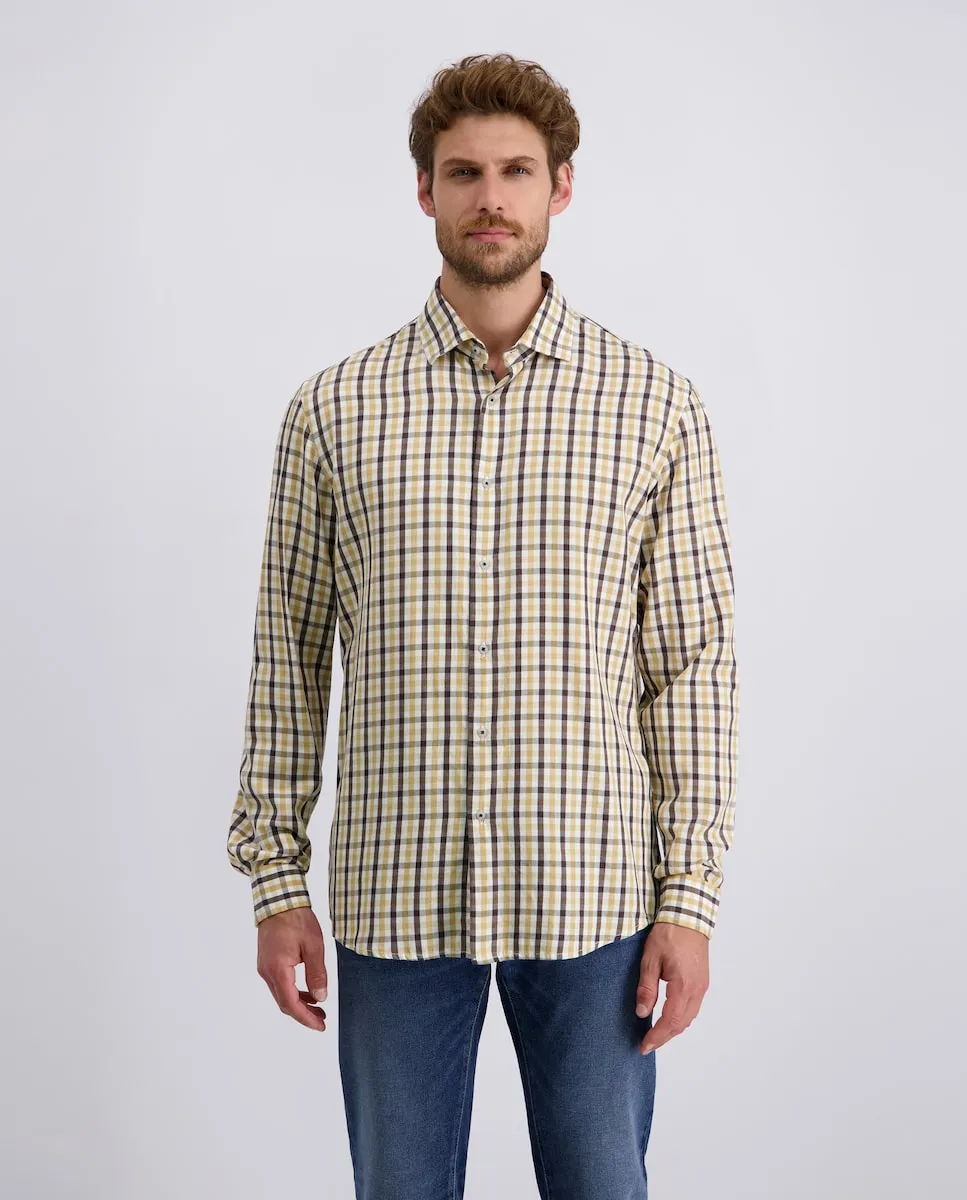 Мужская повседневная рубашка brushed современного кроя, двуцветная синяя клетка, размер M/L Pierre Cardin
Мужская повседневная рубашка brushed современного кроя, двуцветная синяя клетка, размер M/L Pierre Cardin