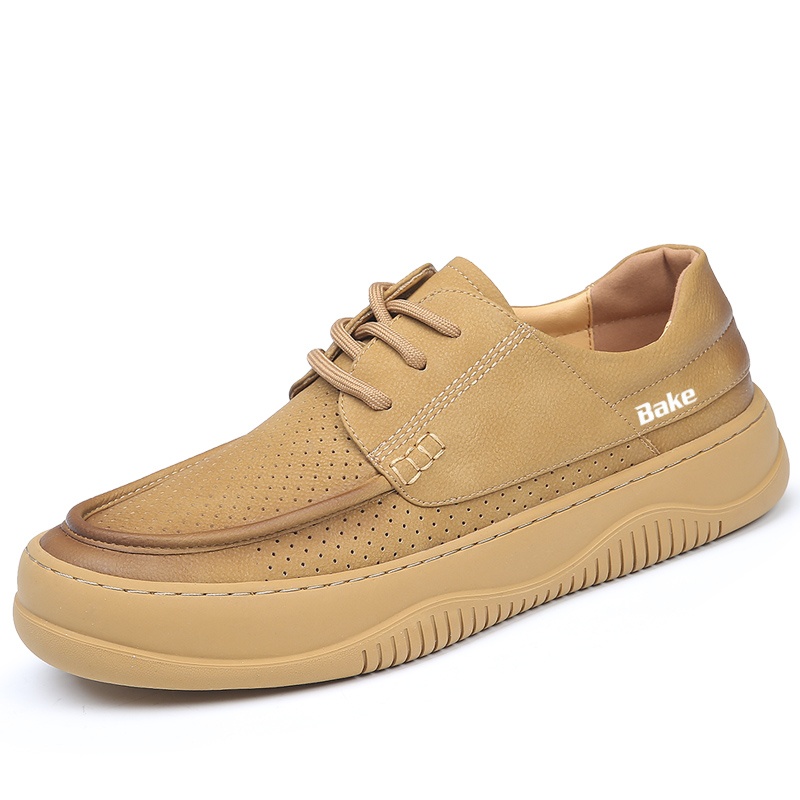 BAKE Повседневные кожаные туфли мужские низкие, желтые
BAKE Повседневные кожаные туфли мужские низкие, желтые