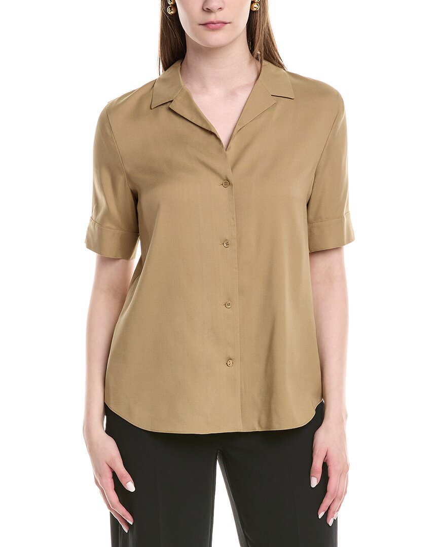 Lafayette 148 New York Рубашка приталенная из смесового шелка с отложным воротником, коричневый
Lafayette 148 New York Рубашка приталенная из смесового шелка с отложным воротником, коричневый