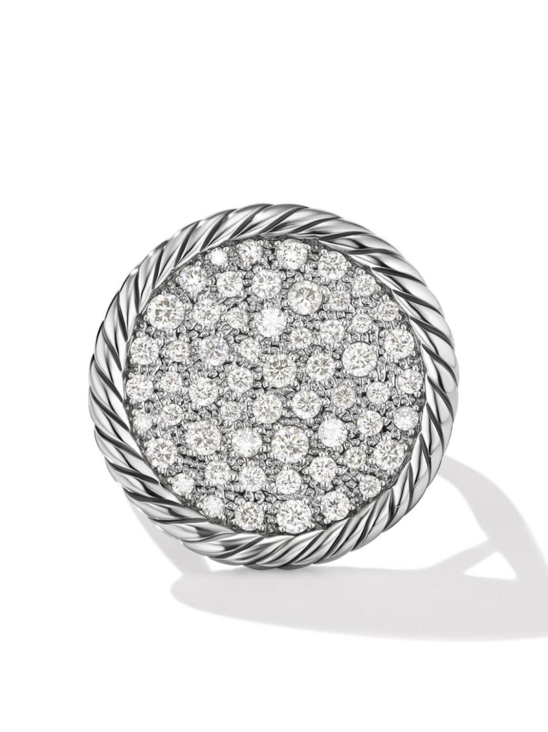 Серебряное кольцо DY Elements с бриллиантами David Yurman, серебряный