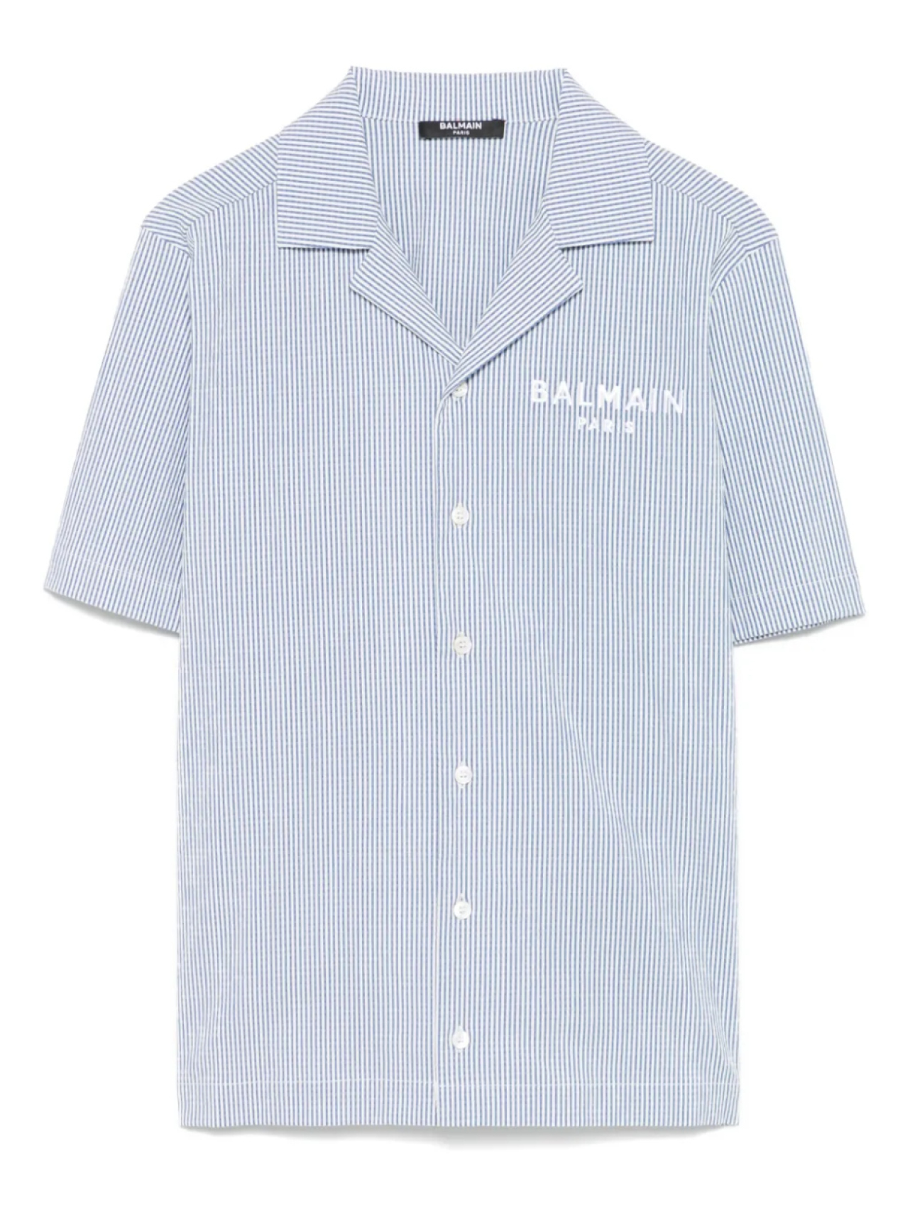 Полосатая хлопковая рубашка Balmain Kids, синий
Полосатая хлопковая рубашка Balmain Kids, синий