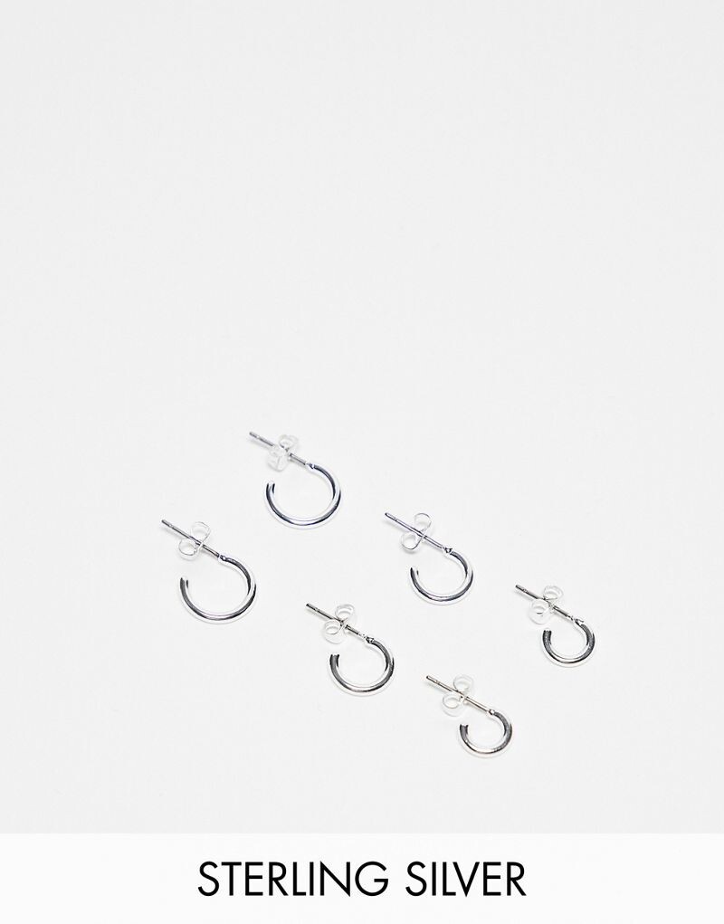 Серьги-кольца PIECES из стерлингового серебра на каждый день, большие и маленькие, 3 шт
Серьги-кольца PIECES из стерлингового серебра на каждый день, большие и маленькие, 3 шт