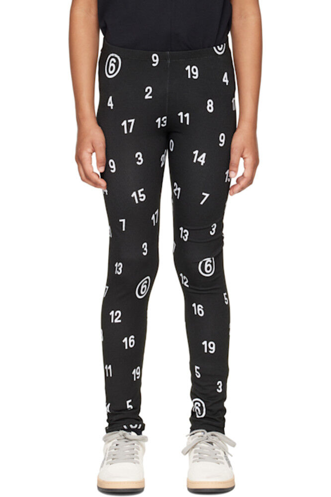 Детские леггинсы с черным принтом по всей поверхности MM6 Maison Margiela
Детские леггинсы с черным принтом по всей поверхности MM6 Maison Margiela