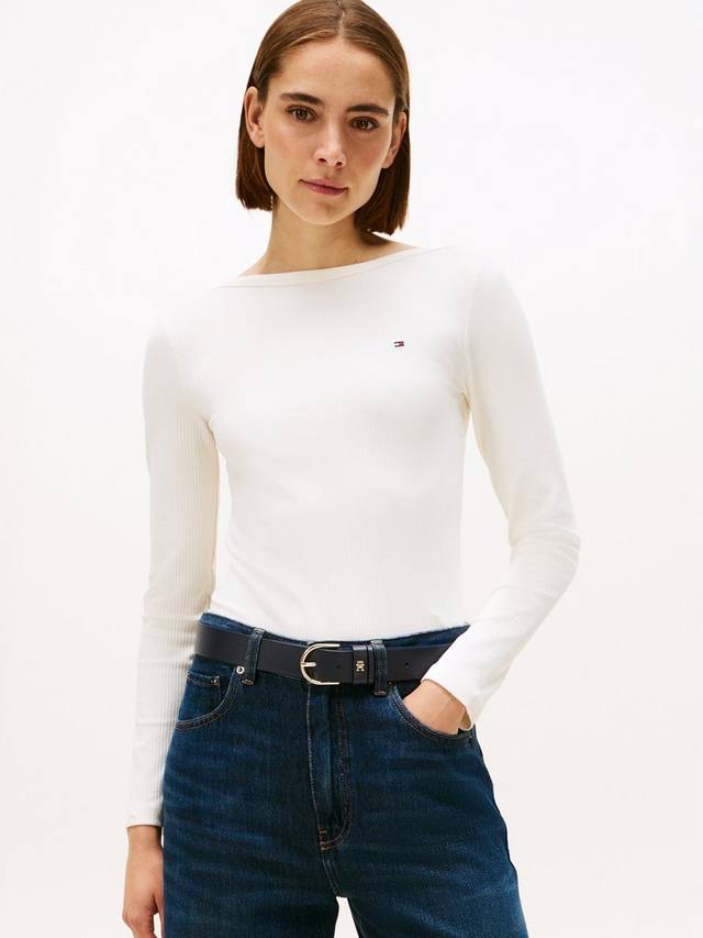 Топ с логотипом риббен облегающего кроя Tommy Hilfiger, Ivory Silk
Топ с логотипом риббен облегающего кроя Tommy Hilfiger, Ivory Silk