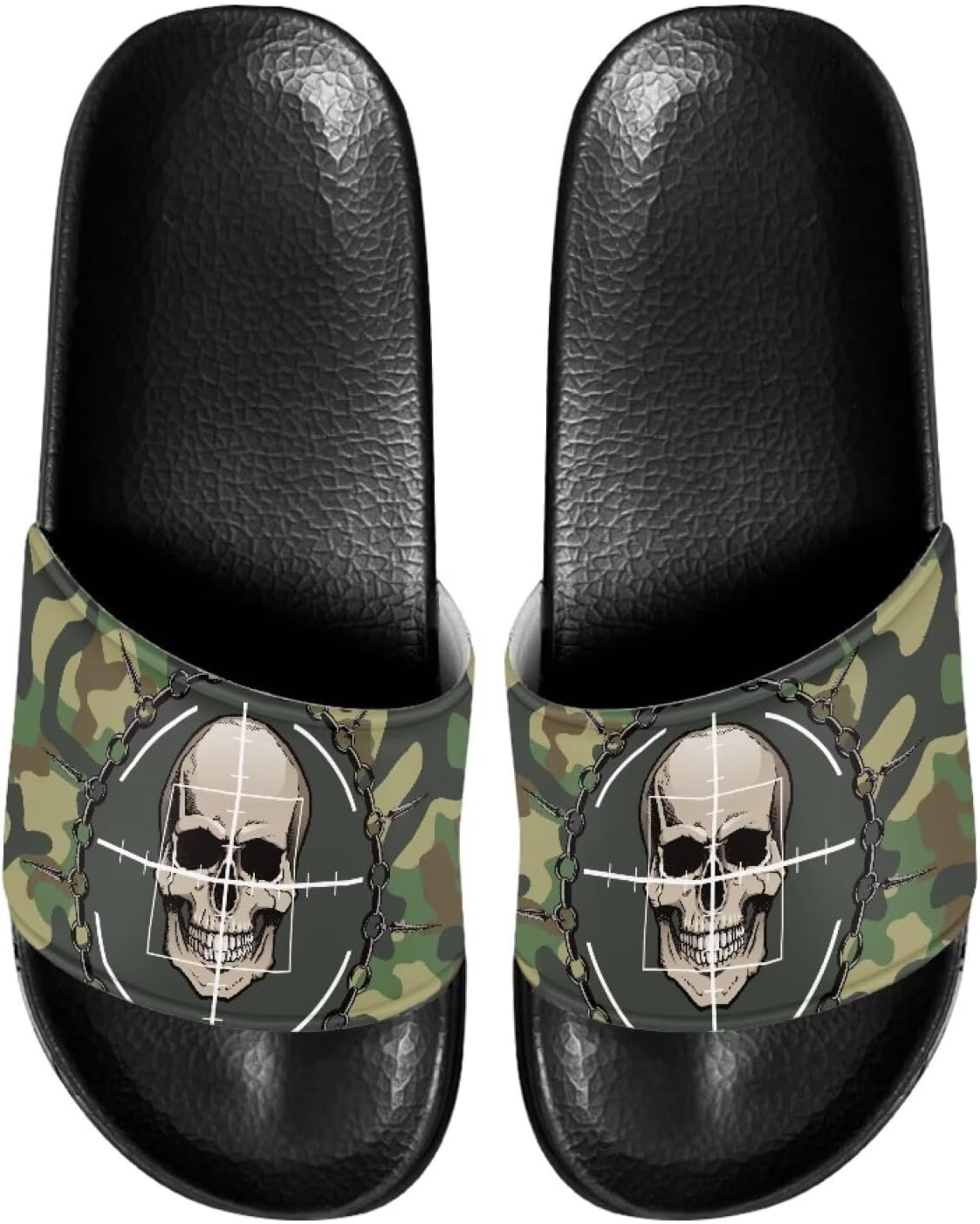 Мужские шлепанцы сандалии Стильные летние тапочки Повседневные пляжные шлепанцы Нескользящие тапочки для ванной Pugasmiru, Camouflage Skull Pattern
Мужские шлепанцы сандалии Стильные летние тапочки Повседневные пляжные шлепанцы Нескользящие тапочки для ванной Pugasmiru, Camouflage Skull Pattern