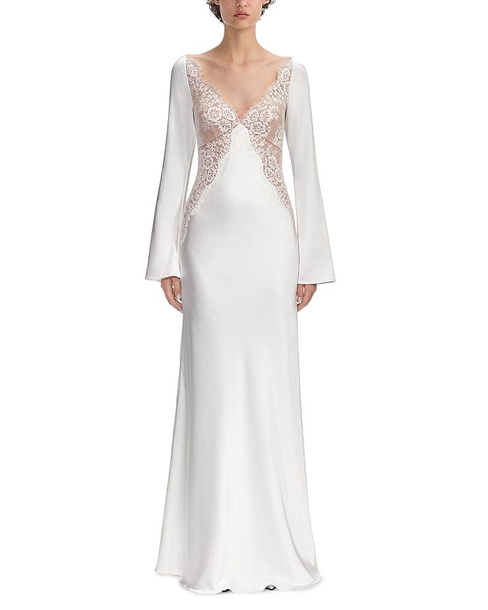 Платье макси из кружевного атласа с длинными рукавами x Christopher Kane Self-Portrait, белый
Платье макси из кружевного атласа с длинными рукавами x Christopher Kane Self-Portrait, белый