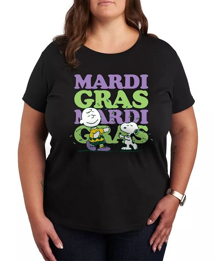 Футболка большого размера с круглым вырезом и принтом Peanuts Mardi Gras Hybrid Apparel, черный
Футболка большого размера с круглым вырезом и принтом Peanuts Mardi Gras Hybrid Apparel, черный