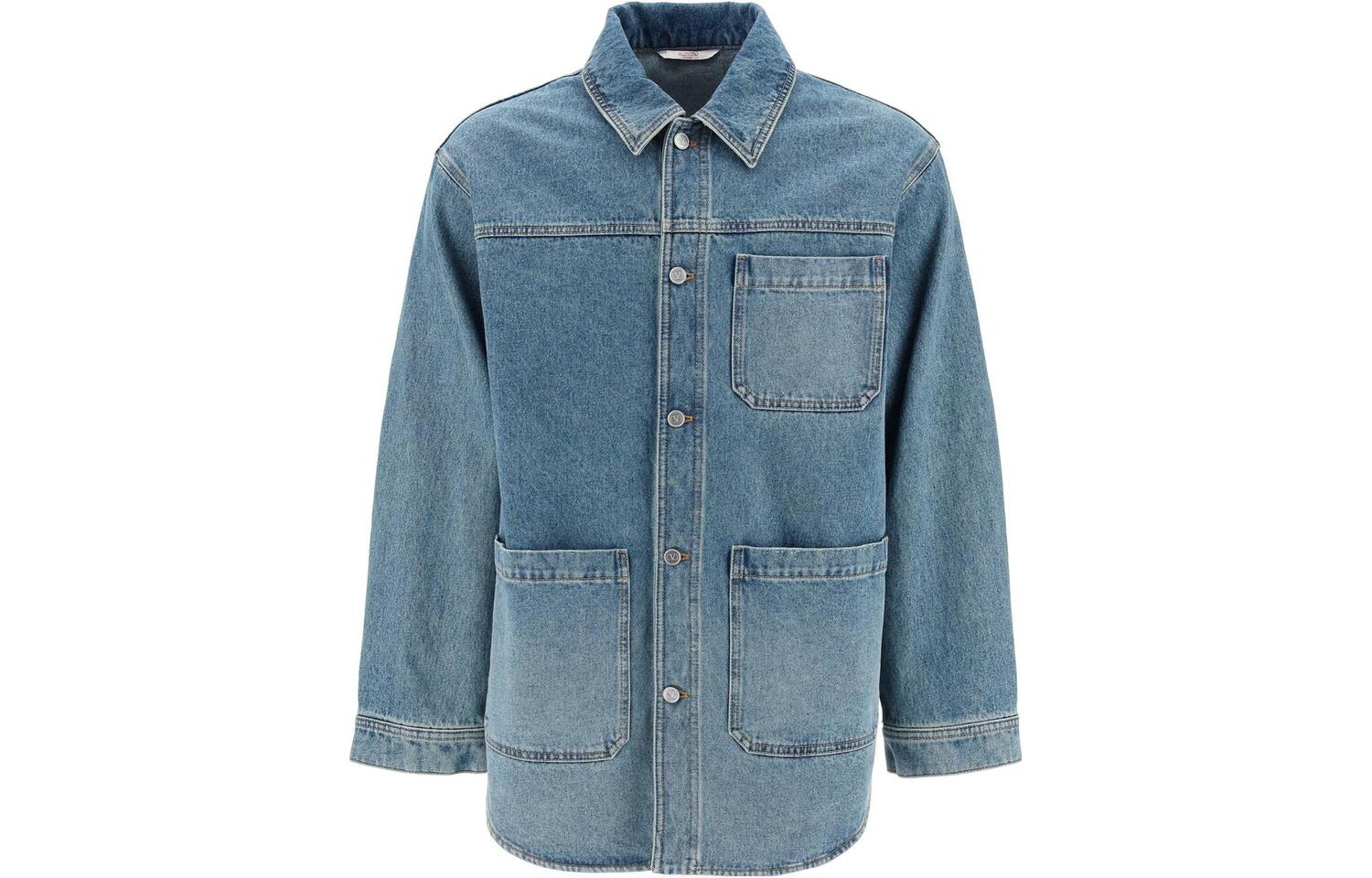 Valentino Джинсовая куртка мужская синяя, Blue 
Valentino Джинсовая куртка мужская синяя, Blue