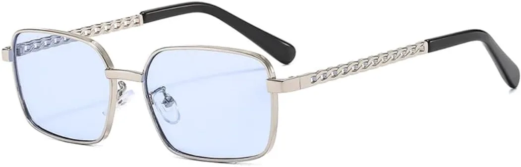 Ретро-солнцезащитные очки в металлической оправе для женщин и мужчин, с прозрачными линзами Ocean и защитой от УФ-излучения UV400. Модный тренд TVTBBVV, Silver Blue
Ретро-солнцезащитные очки в металлической оправе для женщин и мужчин, с прозрачными линзами Ocean и защитой от УФ-излучения UV400. Модный тренд TVTBBVV, Silver Blue