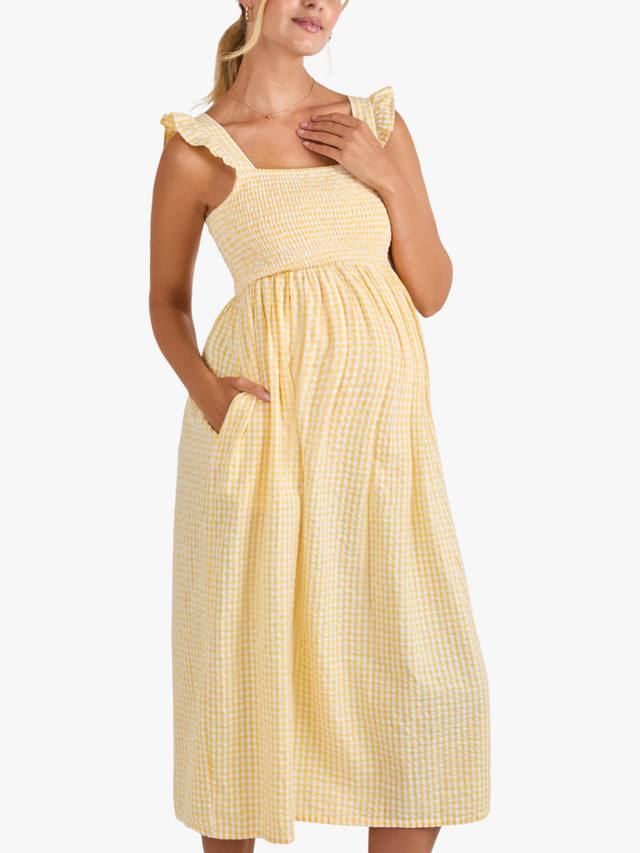 Клетчатое гофрированное платье для беременных JoJo Maman Bébé, желтый
Клетчатое гофрированное платье для беременных JoJo Maman Bébé, желтый