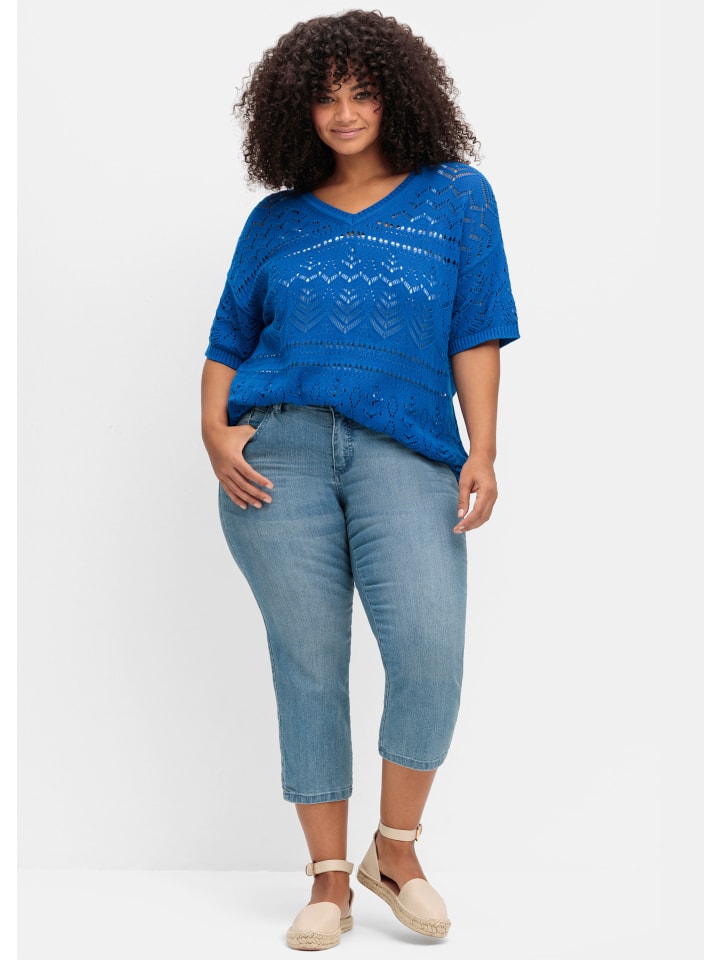 Свитер sheego, кобальтовый синий
Свитер sheego, кобальтовый синий