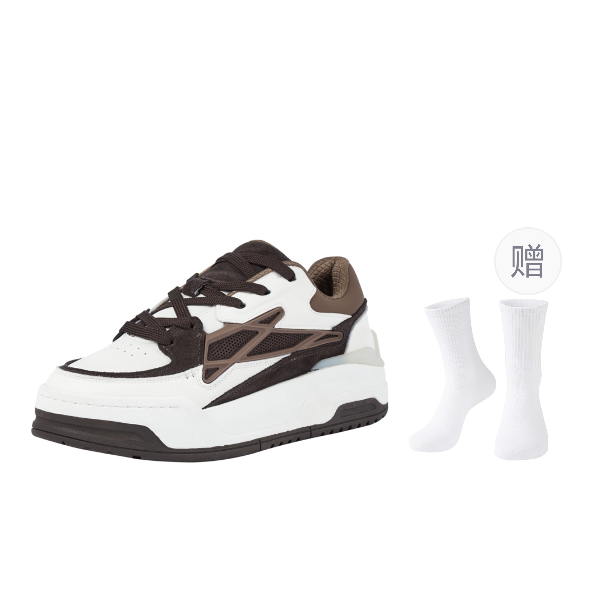 GXG Износостойкие мужские скейтерские кеды лоу-топ бело-коричневые (с подарком), цвет White/Brown (Gift Included) 
GXG Износостойкие мужские скейтерские кеды лоу-топ бело-коричневые (с подарком), цвет White/Brown (Gift Included)