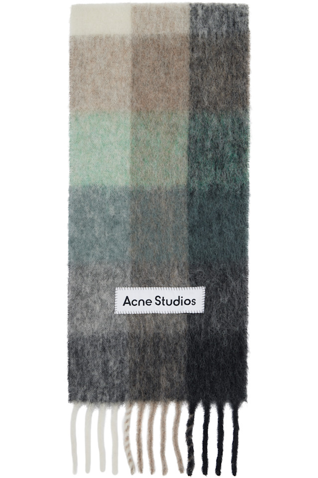 Acne Studios Разноцветный клетчатый шарф из мохера
Acne Studios Разноцветный клетчатый шарф из мохера