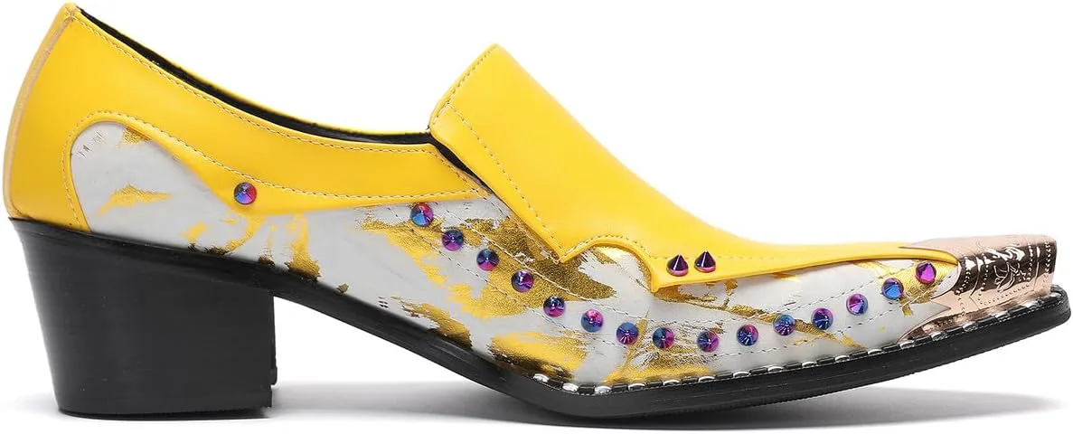 Мужские повседневные лоферы Santimon - настоящая кожаная обувь с металлическим носком и радужными бусинами, на свадебные, бальные и праздничные мероприятия, желтый
Мужские повседневные лоферы Santimon - настоящая кожаная обувь с металлическим носком и радужными бусинами, на свадебные, бальные и праздничные мероприятия, желтый