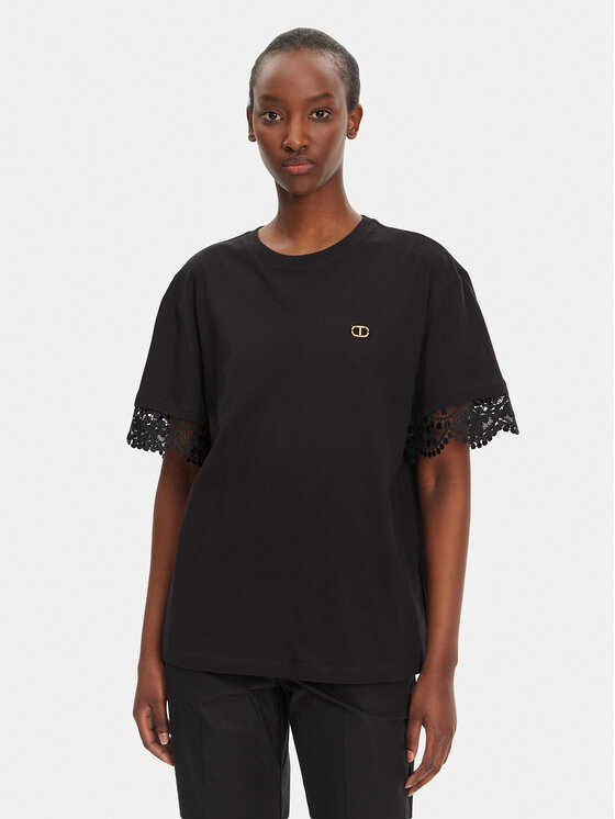 Футболка свободного кроя 251TT2410 Twinset, черный
Футболка свободного кроя 251TT2410 Twinset, черный