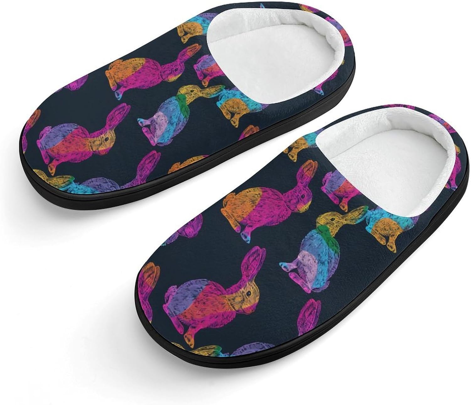 Красочные милые хлопковые тапочки с пасхальным кроликом, противоскользящие домашние тапочки с принтом для дома и улицы Generic, черный
Красочные милые хлопковые тапочки с пасхальным кроликом, противоскользящие домашние тапочки с принтом для дома и улицы Generic, черный