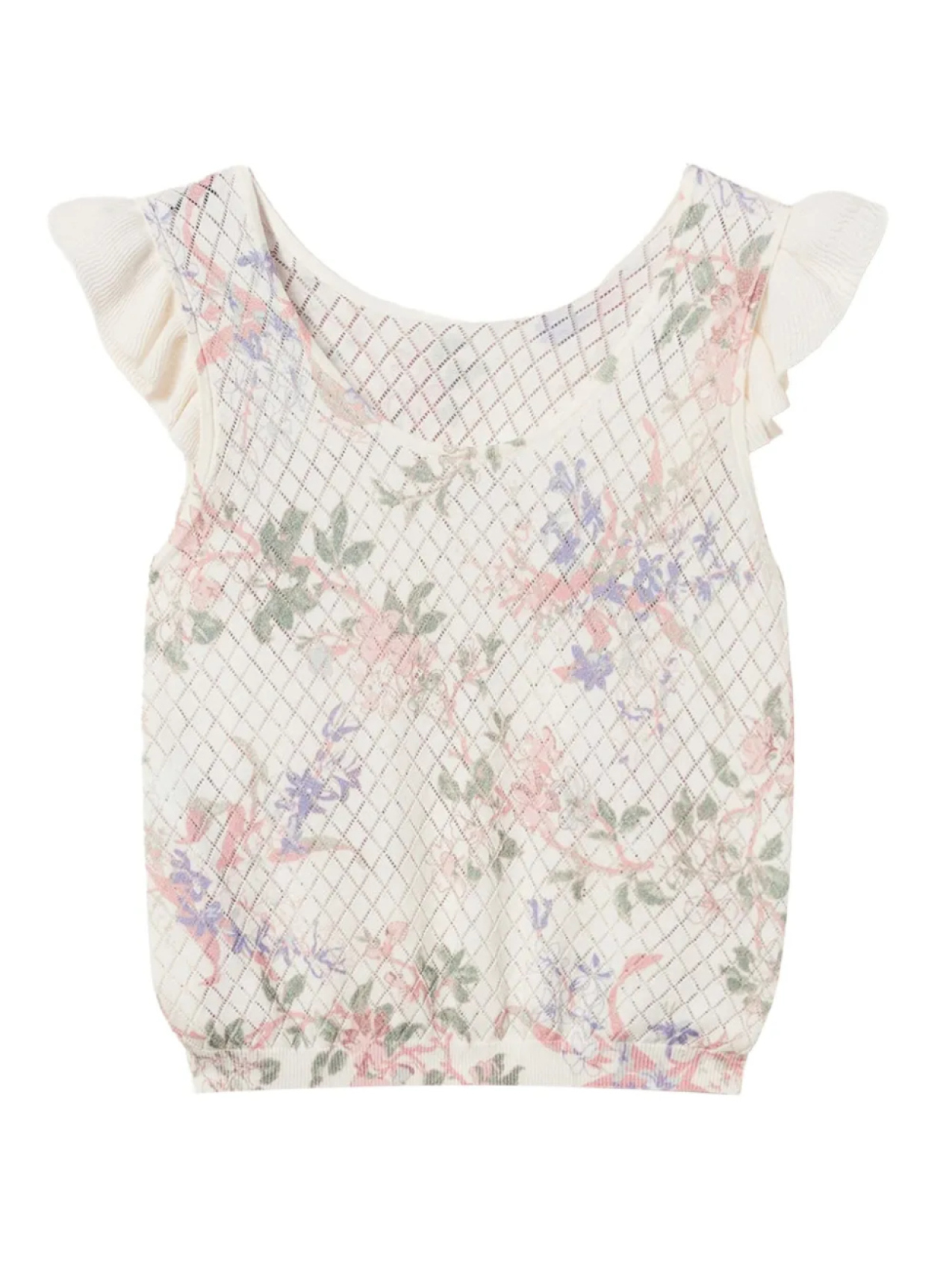 Цветочный трикотажный топ TWINSET, нейтральный
Цветочный трикотажный топ TWINSET, нейтральный