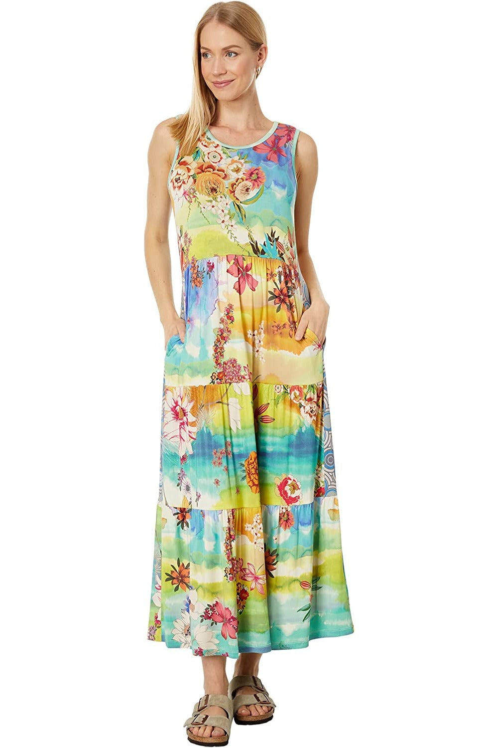 Платье миди без рукавов с принтом «тай-дай» от Johnny Was, многослойное, цвет multi
Платье миди без рукавов с принтом «тай-дай» от Johnny Was, многослойное, цвет multi