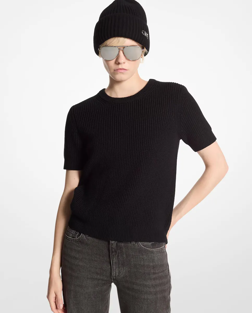 Женский свитер с короткими рукавами и круглым вырезом Michael Michael Kors, черный
Женский свитер с короткими рукавами и круглым вырезом Michael Michael Kors, черный