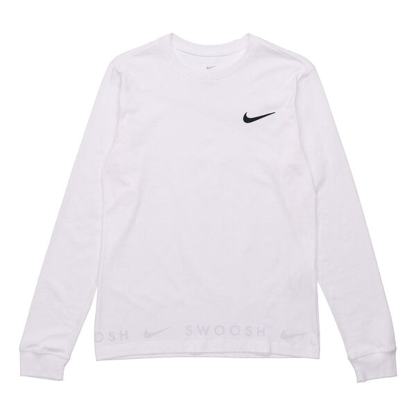 Футболка спортивная с логотипом на спине и галочкой, круглый вырез, длинный рукав Nike, белый
Футболка спортивная с логотипом на спине и галочкой, круглый вырез, длинный рукав Nike, белый