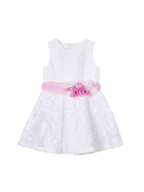 Элегантное платье обычного кроя 3918 Mayoral, белый 
Элегантное платье обычного кроя 3918 Mayoral, белый