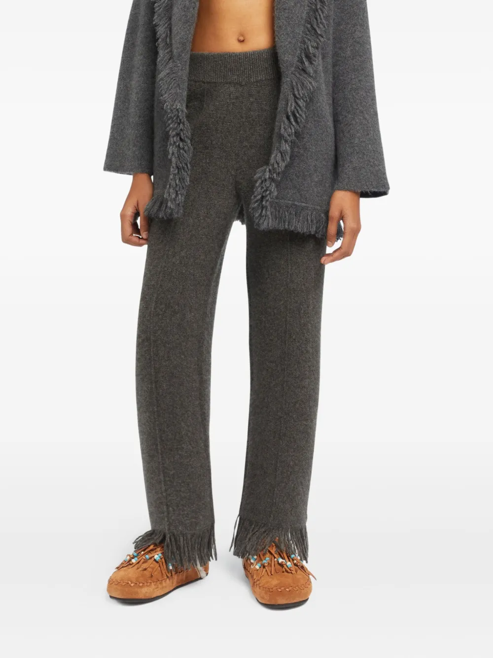 Трикотажные брюки с бахромой Alanui, серый
Трикотажные брюки с бахромой Alanui, серый