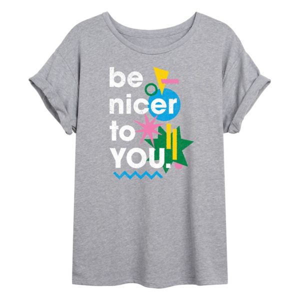 Футболка оверсайз "Будь добрее" для подростков Licensed Character, серый 
Футболка оверсайз "Будь добрее" для подростков Licensed Character, серый