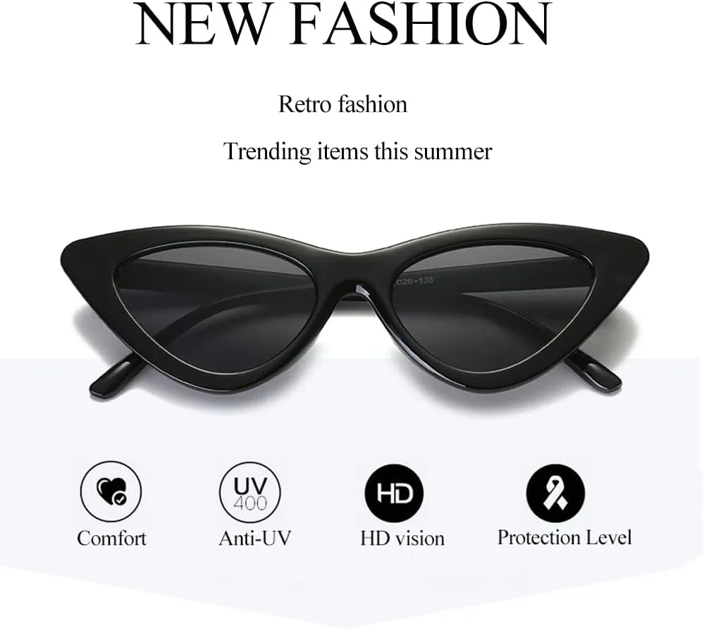 WZWLKJ Ретро винтажные узкие солнцезащитные очки «кошачий глаз» для женщин, солнцезащитные очки Clout для отдыха, пляжа и активного отдыха на природе, Whit+black
WZWLKJ Ретро винтажные узкие солнцезащитные очки «кошачий глаз» для женщин, солнцезащитные очки Clout для отдыха, пляжа и активного отдыха на природе, Whit+black