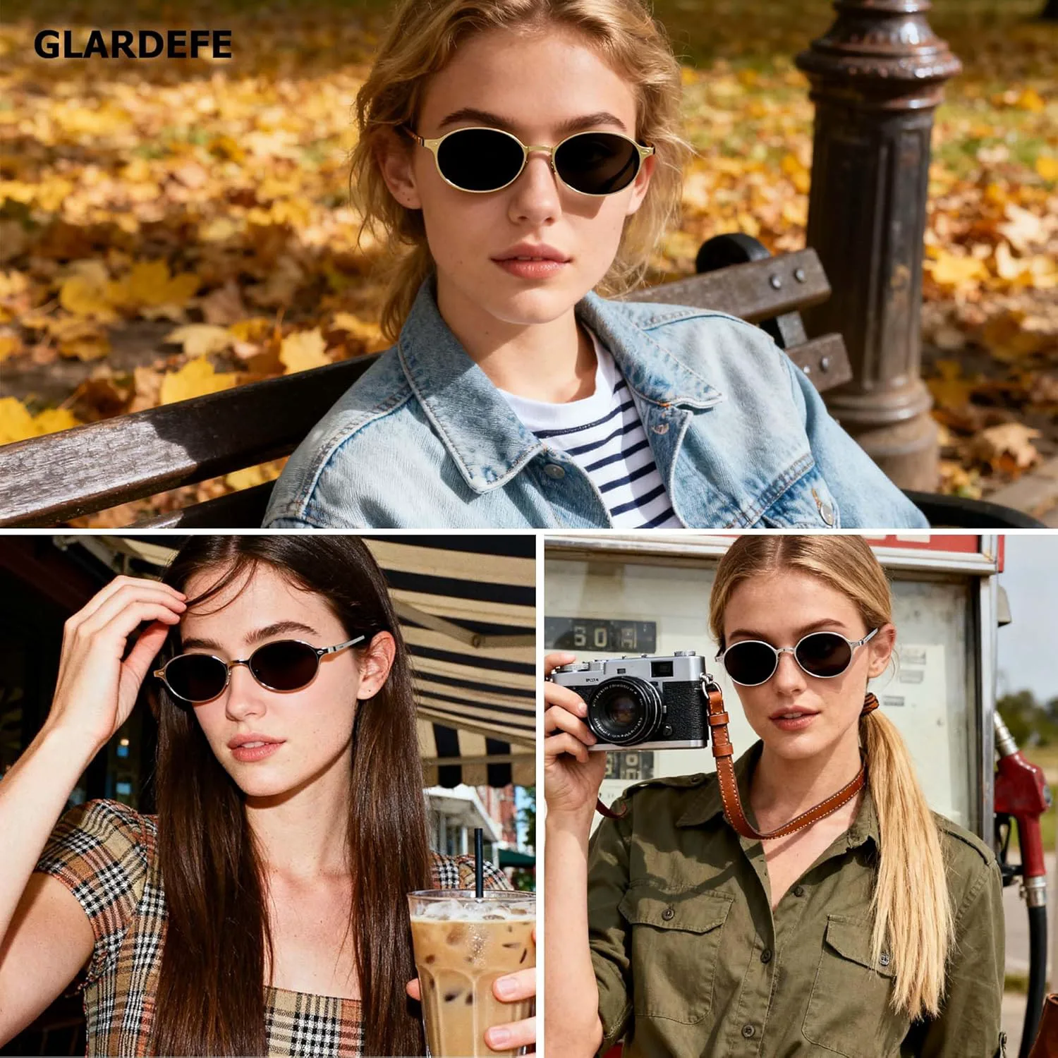 Ретро-солнцезащитные очки овальной формы для женщин - модные солнцезащитные очки в золотой оправе с защитой от УФ-излучения UV400 GLARDEFE, A1 Gold / Grey
Ретро-солнцезащитные очки овальной формы для женщин - модные солнцезащитные очки в золотой оправе с защитой от УФ-излучения UV400 GLARDEFE, A1 Gold / Grey